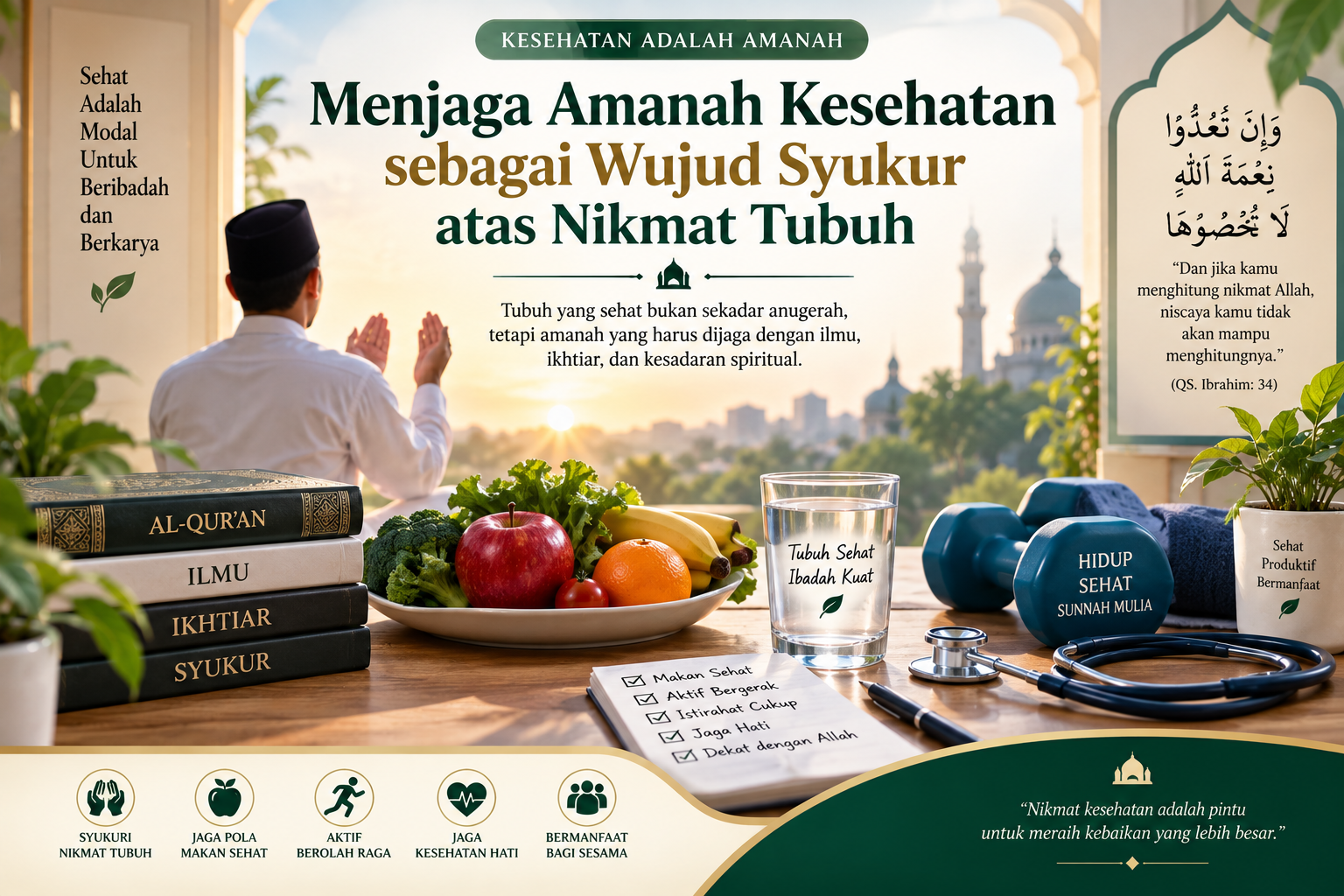 Menjaga Amanah Kesehatan sebagai Wujud Syukur atas Nikmat Tubuh Menjaga Amanah Kesehatan sebagai Wujud Syukur atas Nikmat Tubuh